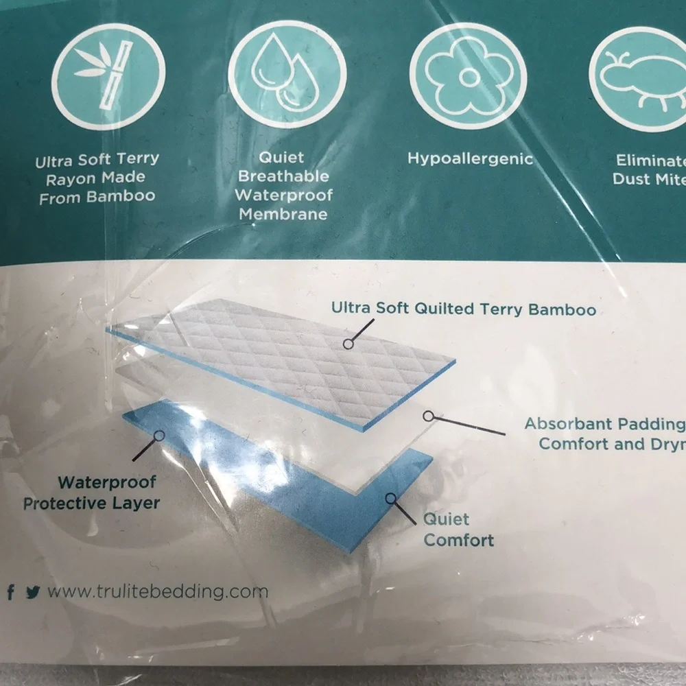 Tru Lite Baby Crib Mattress Protector Ultra Soft Bamboo